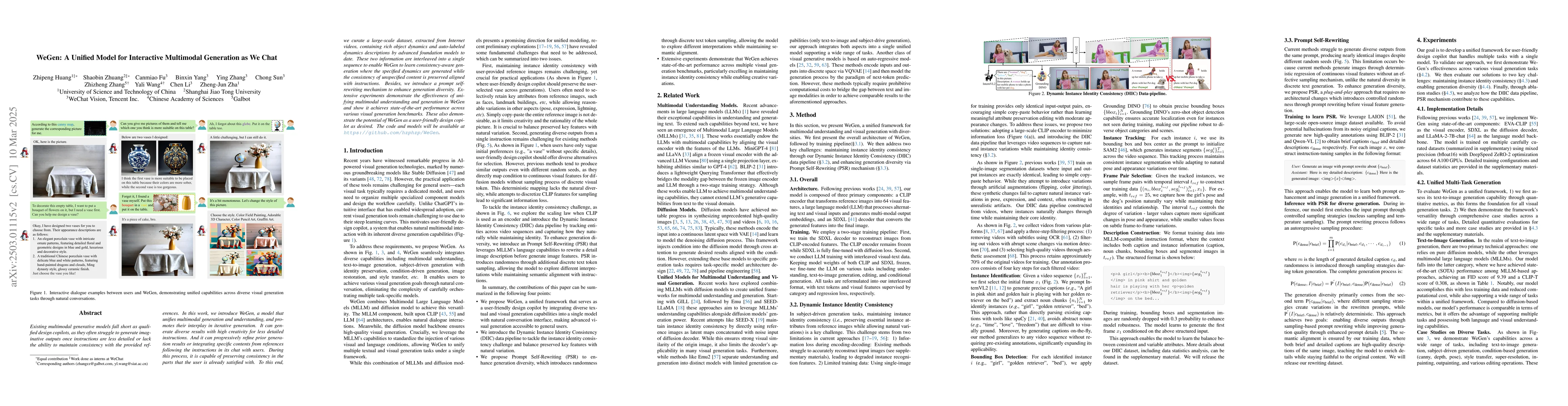 Thumbnail for WeGen: A Unified Model for Interactive Multimodal Generation as We Chat
