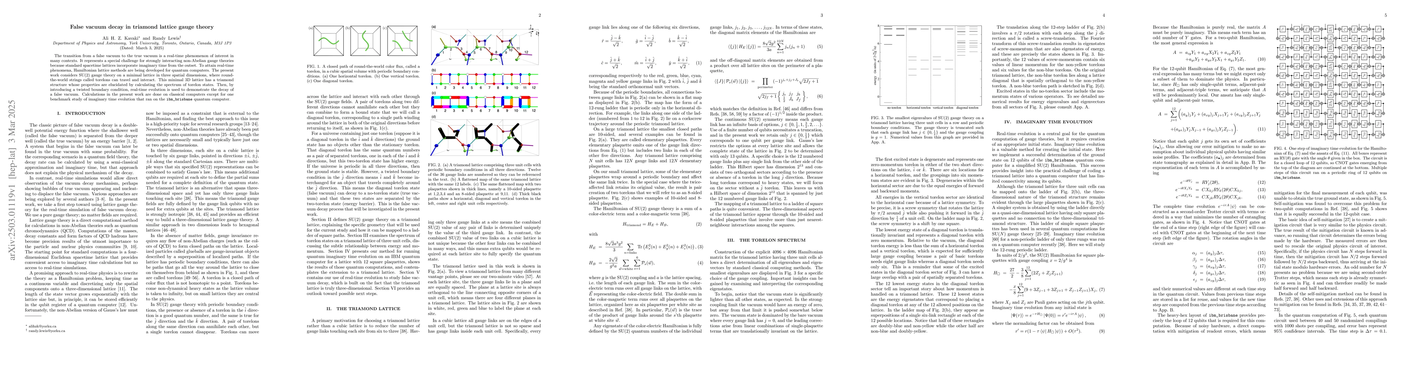 Thumbnail for False vacuum decay in triamond lattice gauge theory