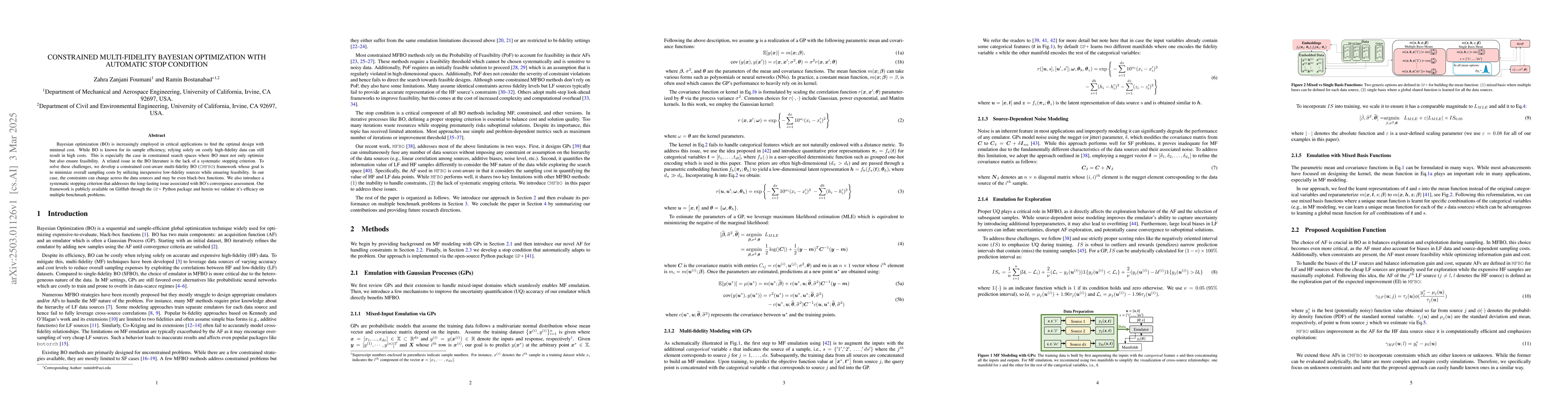 Thumbnail for Constrained multi-fidelity Bayesian optimization with automatic stop
  condition