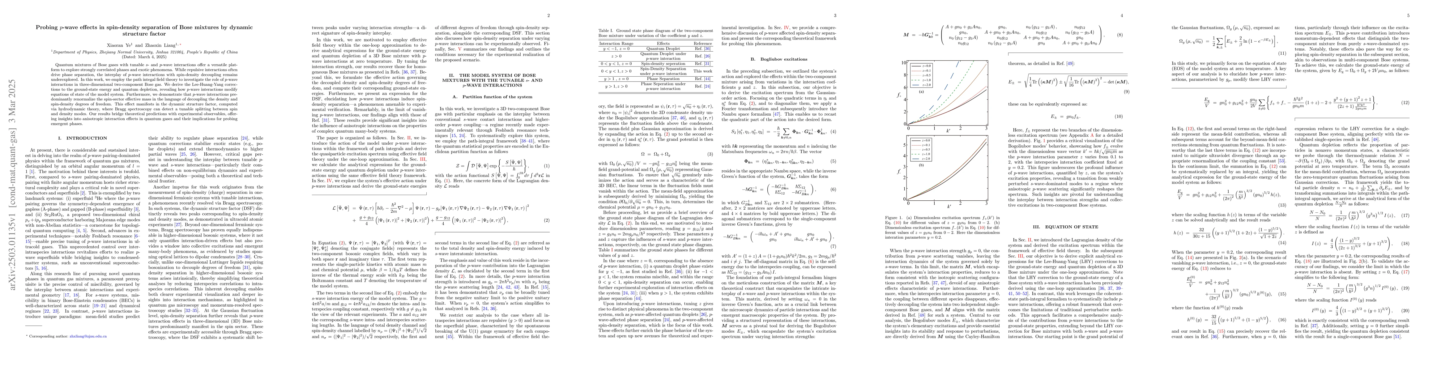 Thumbnail for Probing $p$-wave effects in spin-density separation of Bose mixtures by
  dynamic structure factor
