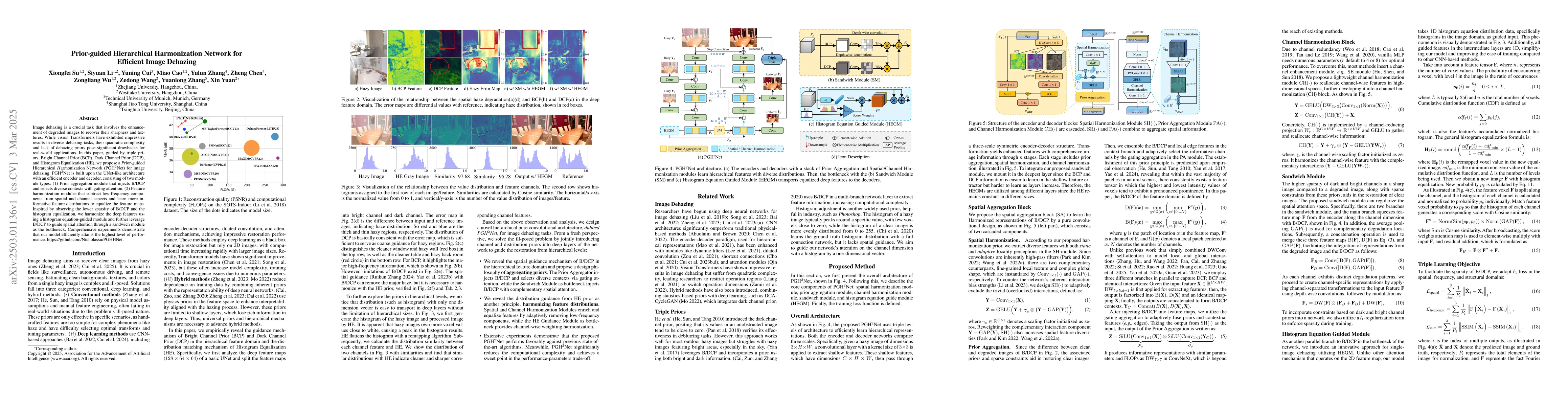 Thumbnail for Prior-guided Hierarchical Harmonization Network for Efficient Image
  Dehazing