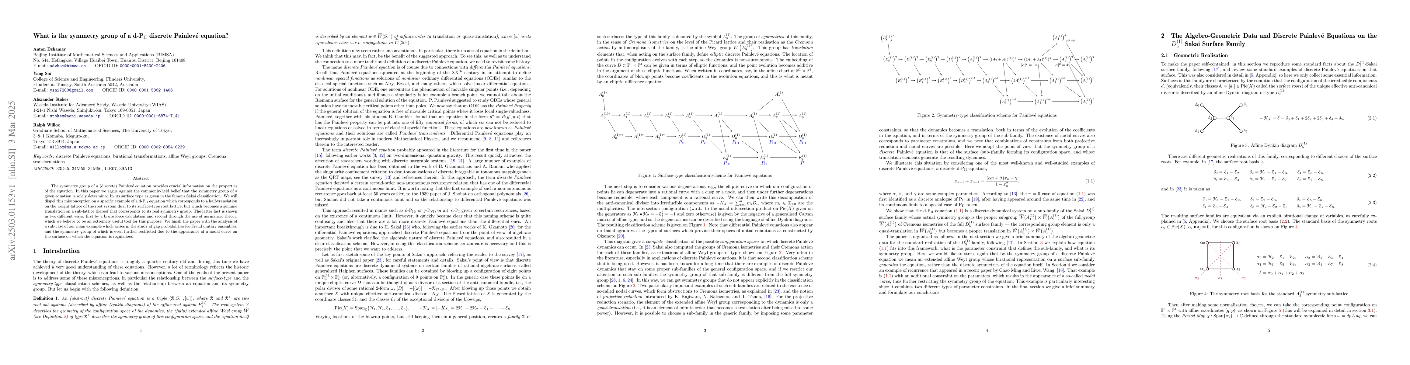 Thumbnail for What is the symmetry group of a d-${\text{P}_{\mathrm{II}}}$ discrete
  Painlevé equation?