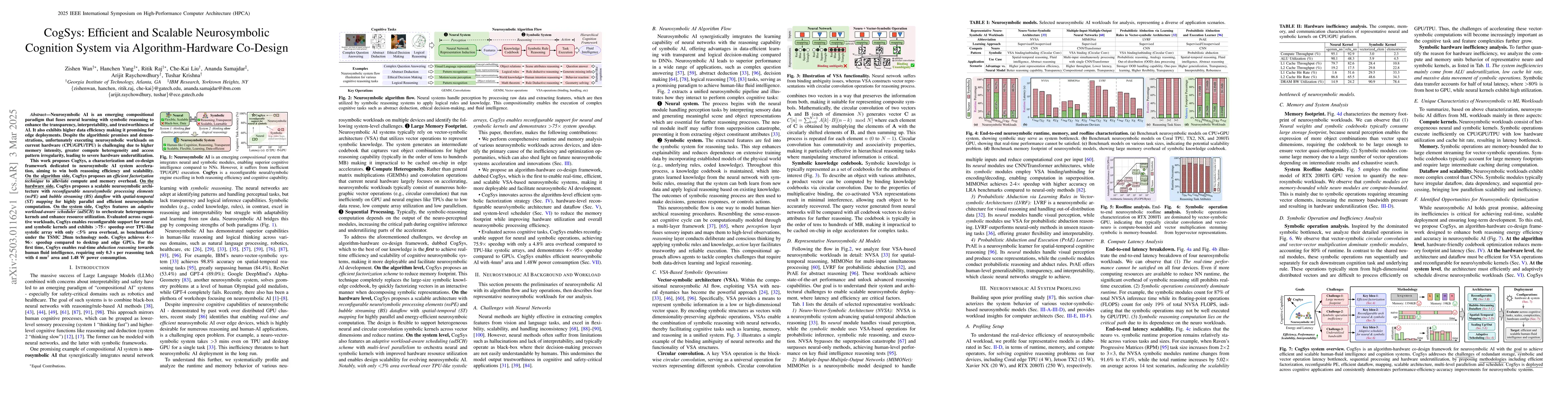Thumbnail for CogSys: Efficient and Scalable Neurosymbolic Cognition System via
  Algorithm-Hardware Co-Design