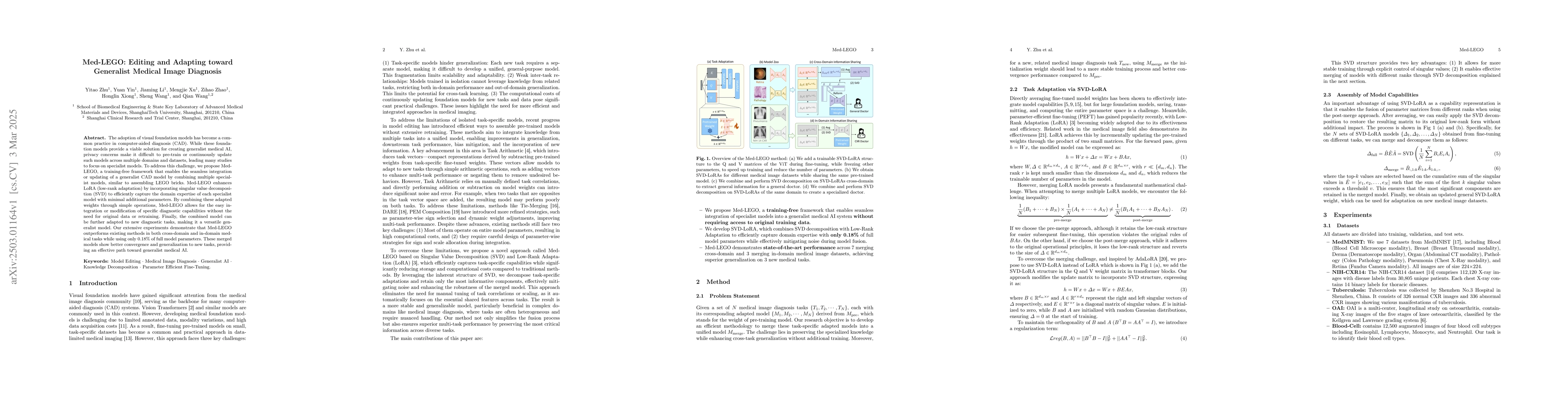 Thumbnail for Med-LEGO: Editing and Adapting toward Generalist Medical Image Diagnosis