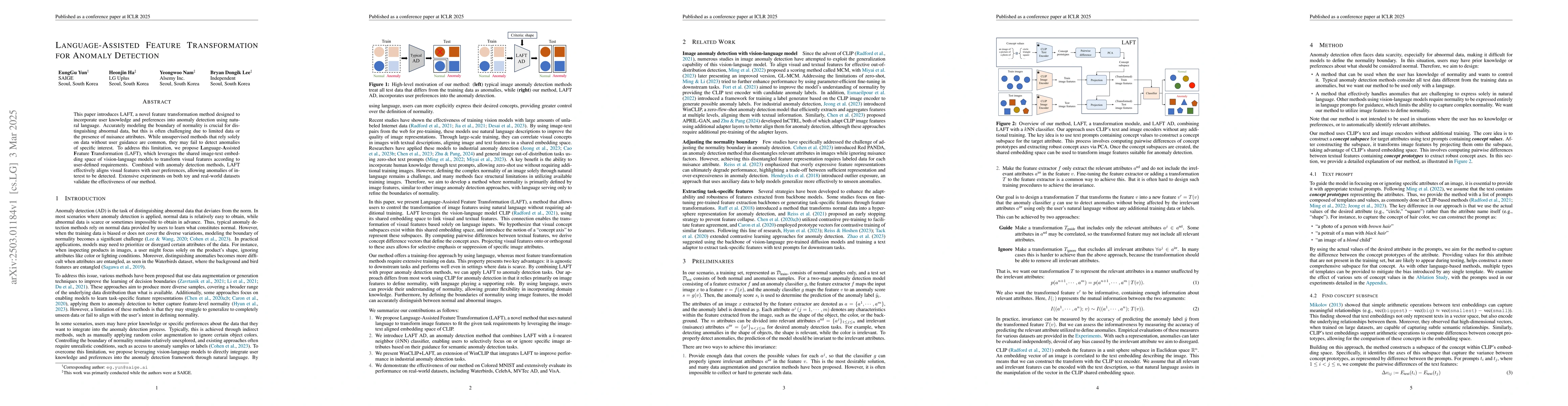 Thumbnail for Language-Assisted Feature Transformation for Anomaly Detection