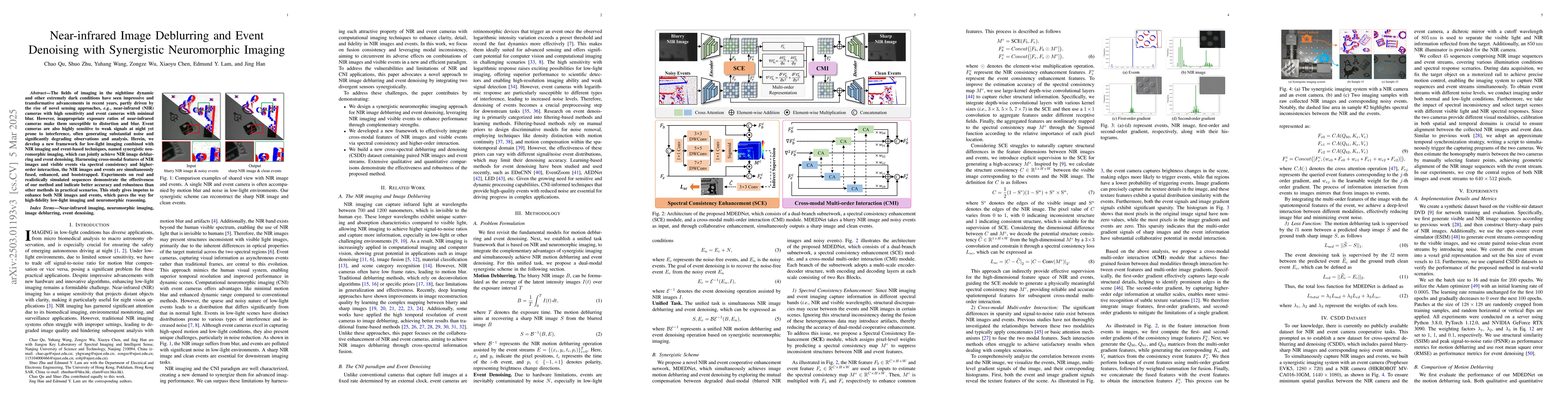 Thumbnail for Near-infrared Image Deblurring and Event Denoising with Synergistic
  Neuromorphic Imaging