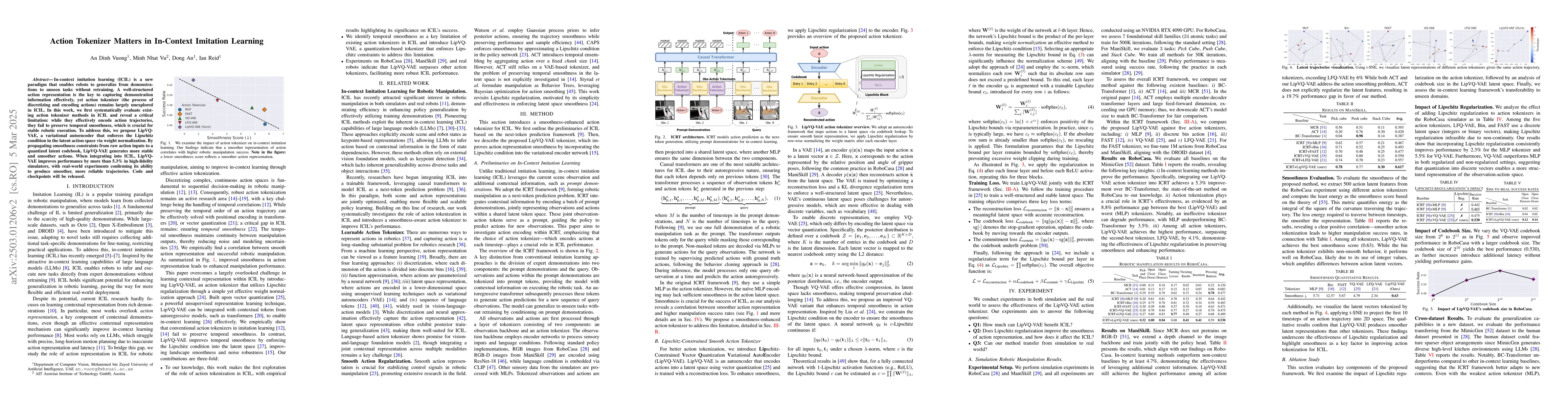 Thumbnail for Action Tokenizer Matters in In-Context Imitation Learning