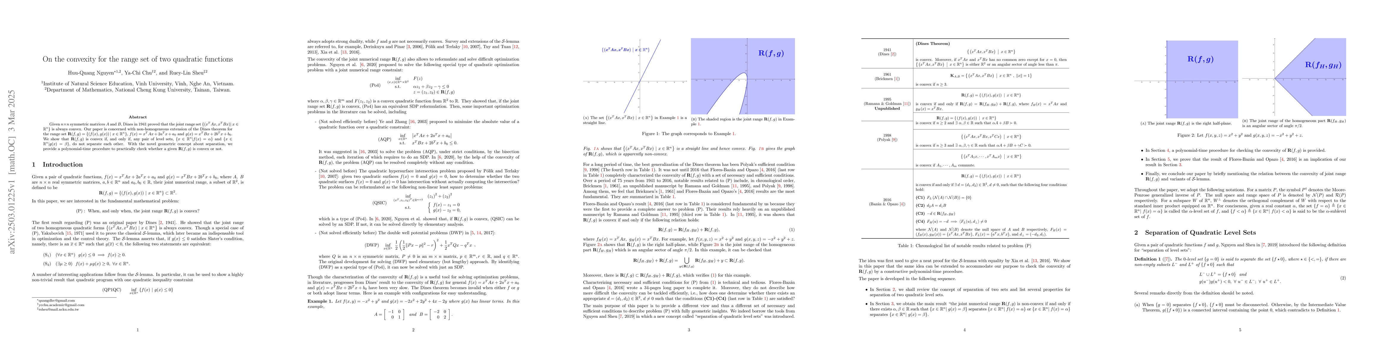 Thumbnail for On the convexity for the range set of two quadratic functions