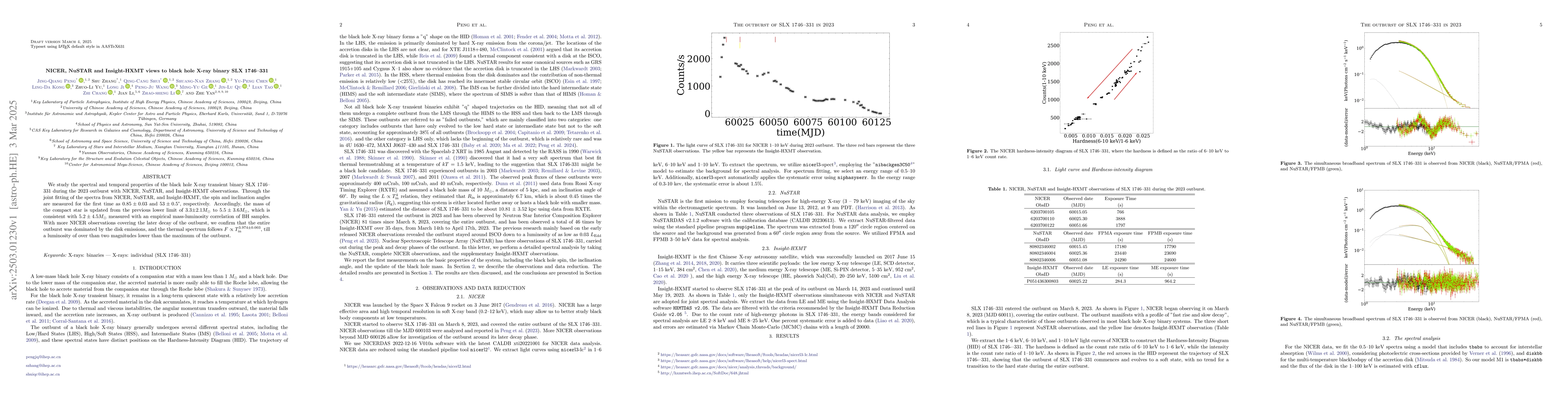 Thumbnail for NICER, NuSTAR and Insight-HXMT views to black hole X-ray binary SLX
  1746--331