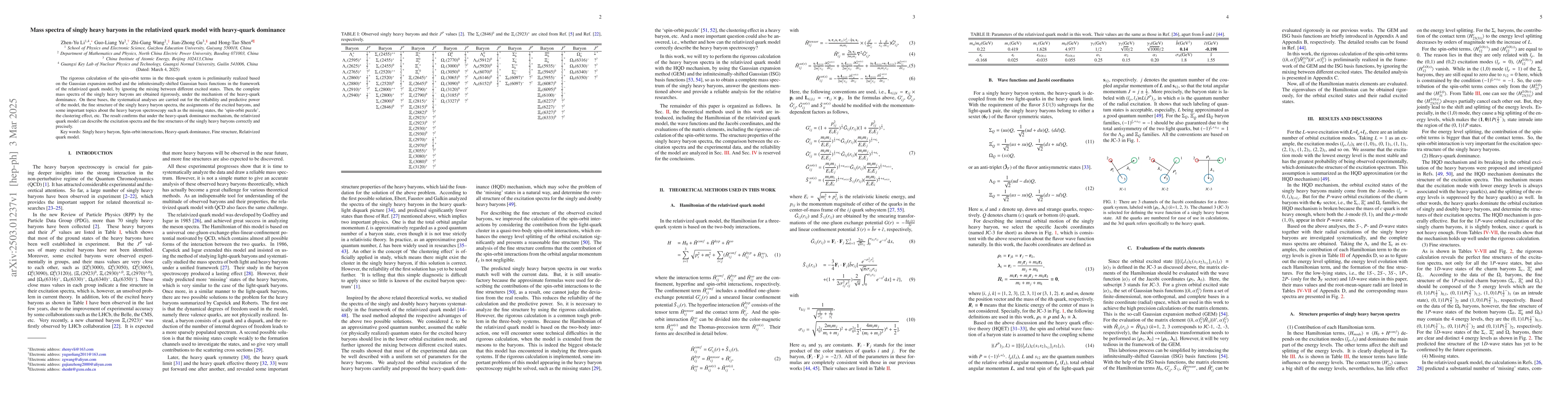 Thumbnail for Mass spectra of singly heavy baryons in the relativized quark model with
  heavy-quark dominance