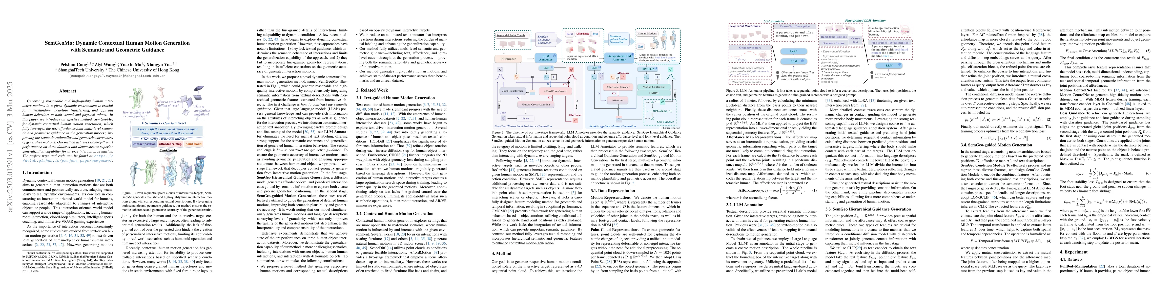 Thumbnail for SemGeoMo: Dynamic Contextual Human Motion Generation with Semantic and
  Geometric Guidance
