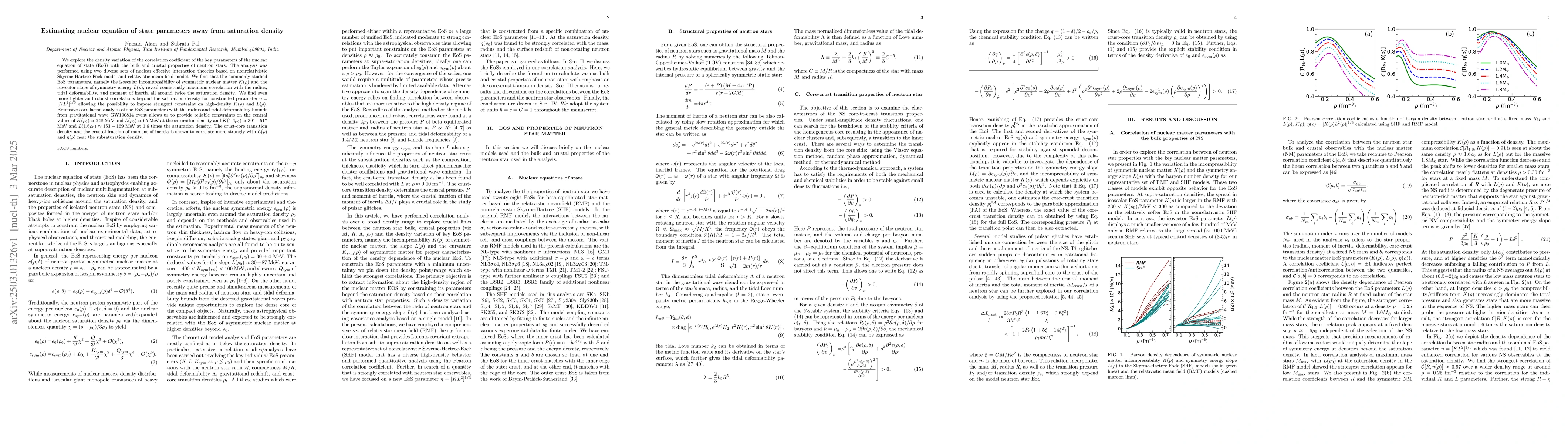 Thumbnail for Estimating nuclear equation of state parameters away from saturation
  density