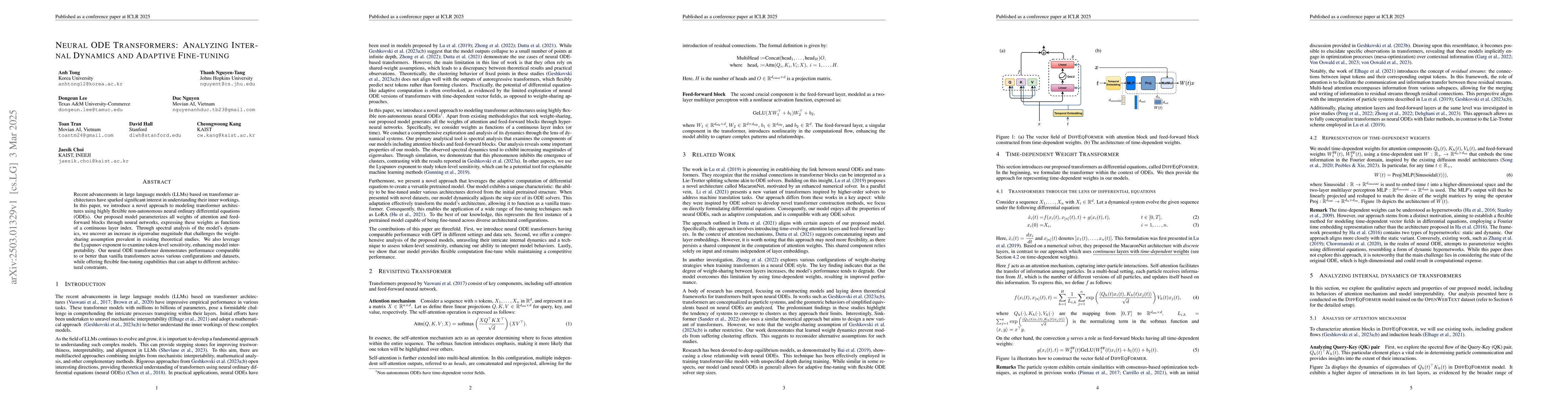 Thumbnail for Neural ODE Transformers: Analyzing Internal Dynamics and Adaptive
  Fine-tuning