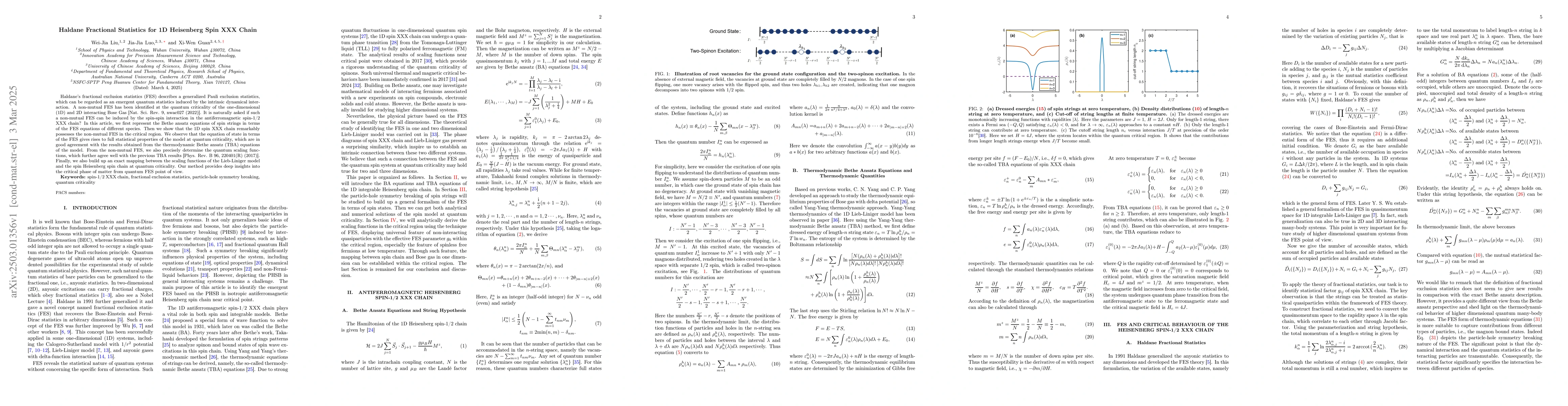 Thumbnail for Haldane Fractional Statistics for 1D Heisenberg Spin XXX Chain