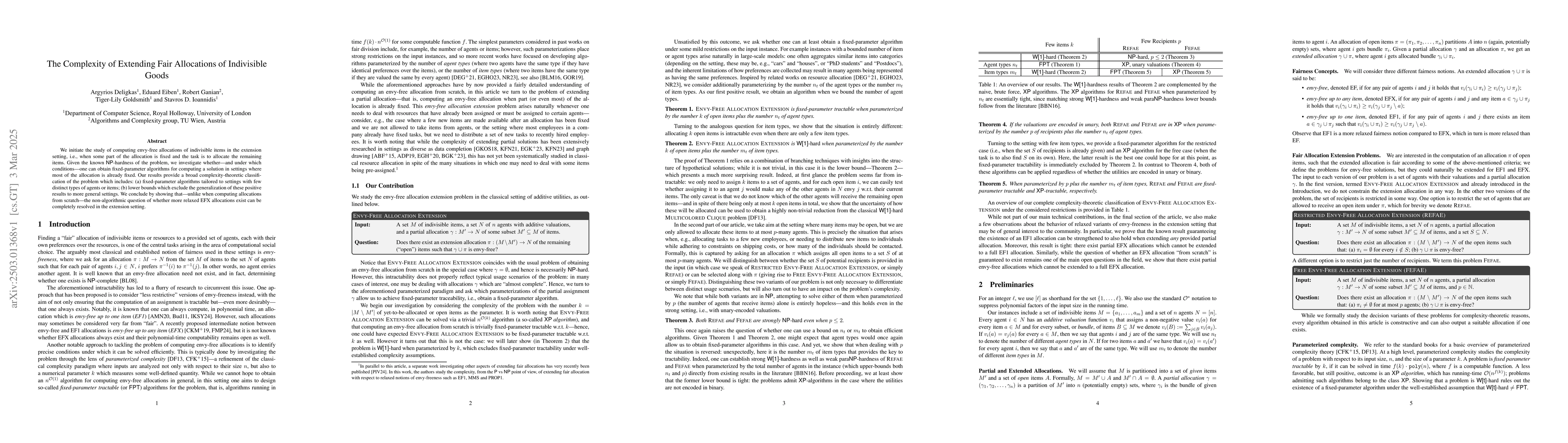 Thumbnail for The Complexity of Extending Fair Allocations of Indivisible Goods