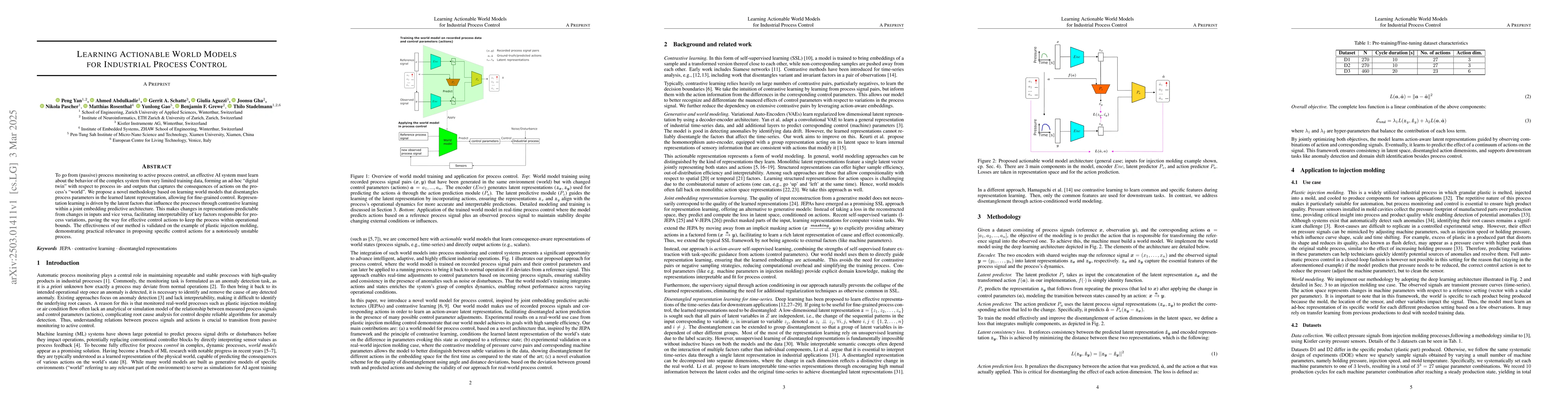 Thumbnail for Learning Actionable World Models for Industrial Process Control