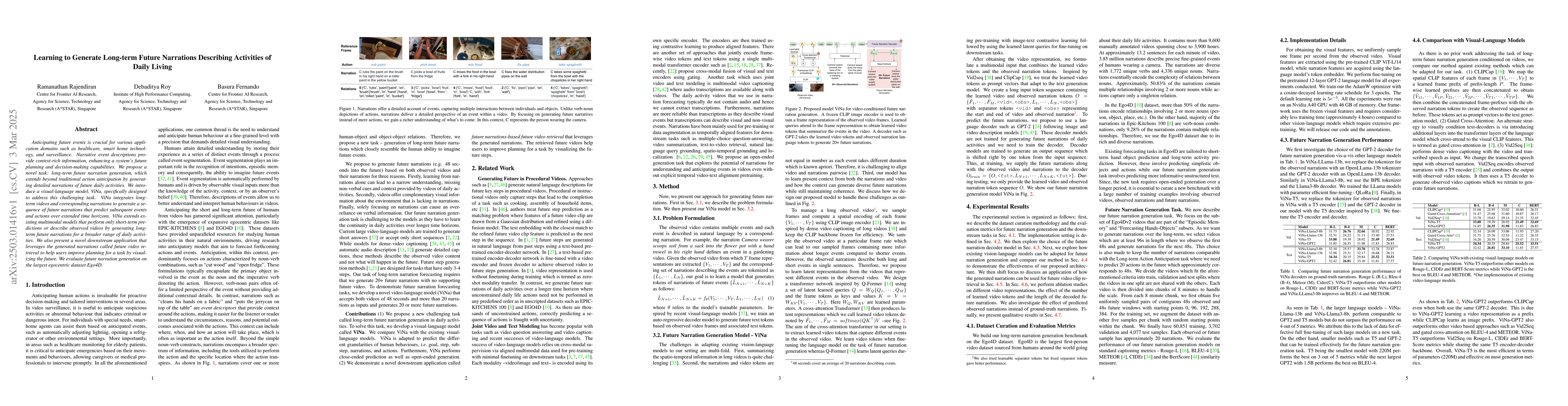 Thumbnail for Learning to Generate Long-term Future Narrations Describing Activities
  of Daily Living