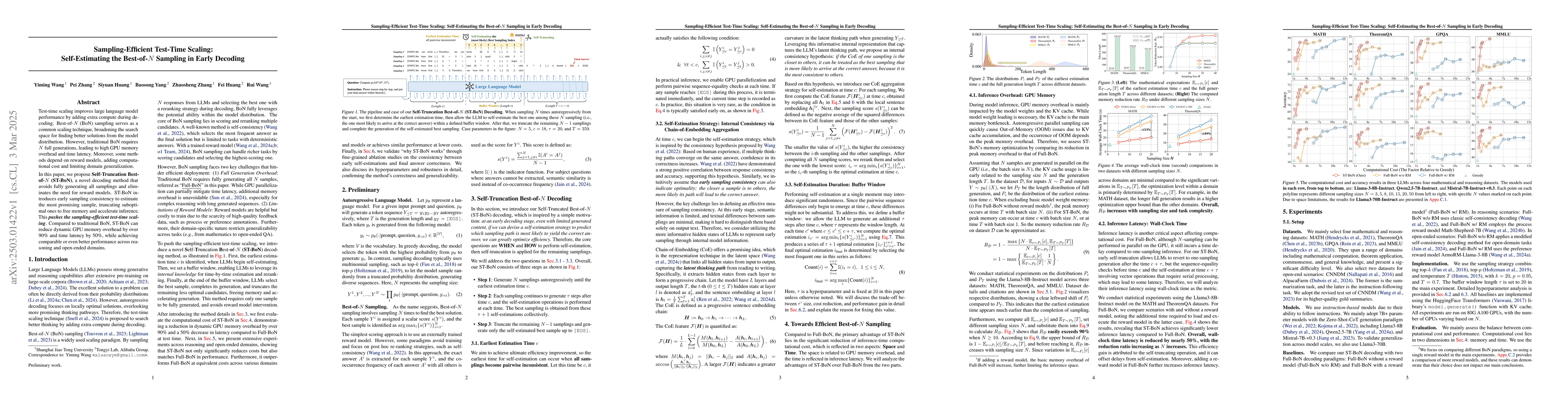 Thumbnail for Sampling-Efficient Test-Time Scaling: Self-Estimating the Best-of-N
  Sampling in Early Decoding