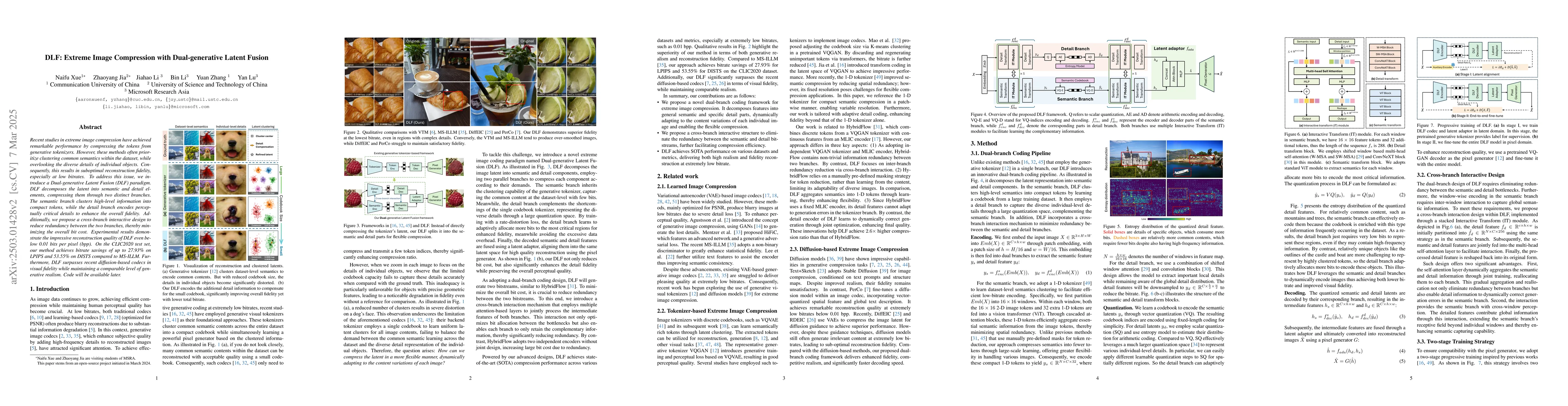 Thumbnail for DLF: Extreme Image Compression with Dual-generative Latent Fusion