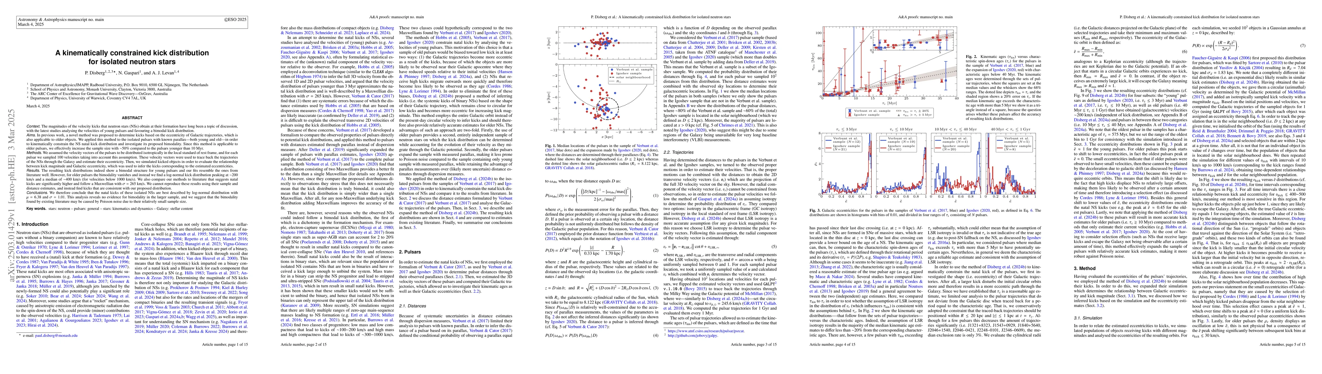 Thumbnail for A kinematically constrained kick distribution for isolated neutron stars