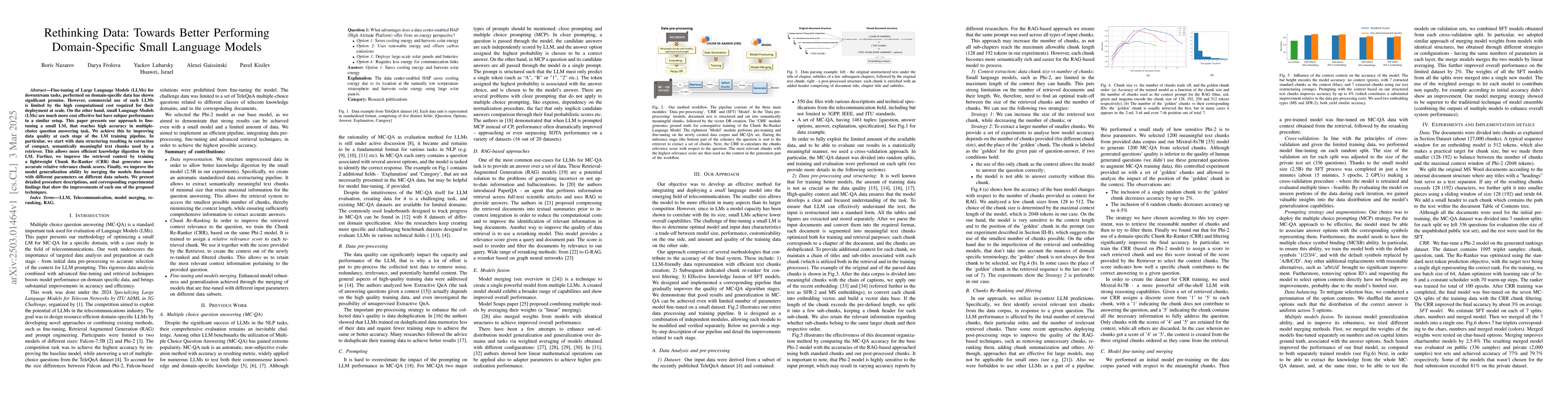 Thumbnail for Rethinking Data: Towards Better Performing Domain-Specific Small
  Language Models