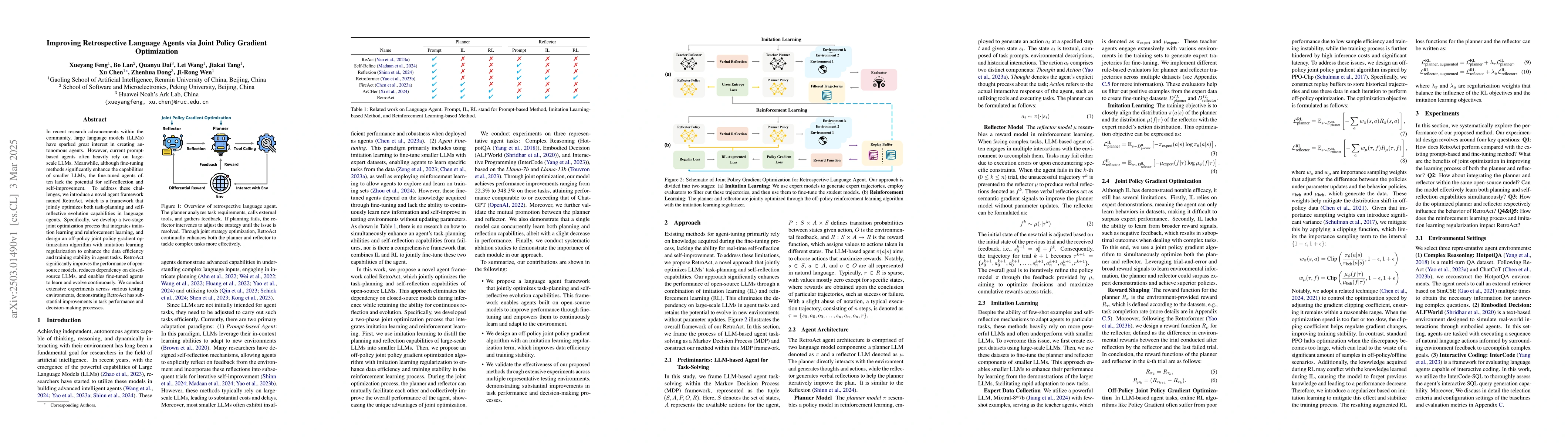 Thumbnail for Improving Retrospective Language Agents via Joint Policy Gradient
  Optimization