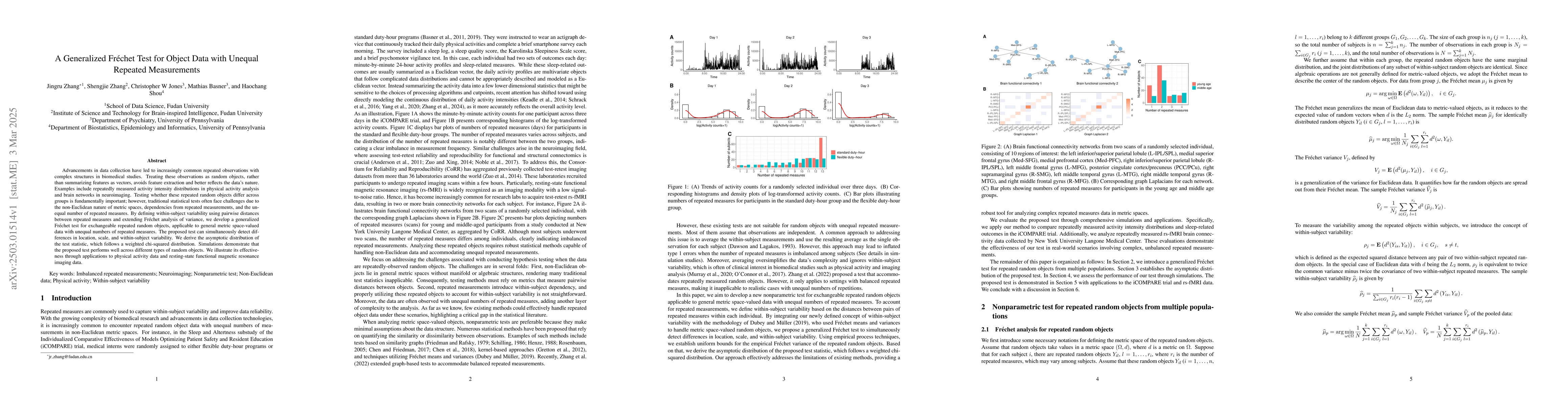 Thumbnail for A Generalized Fréchet Test for Object Data with Unequal Repeated
  Measurements