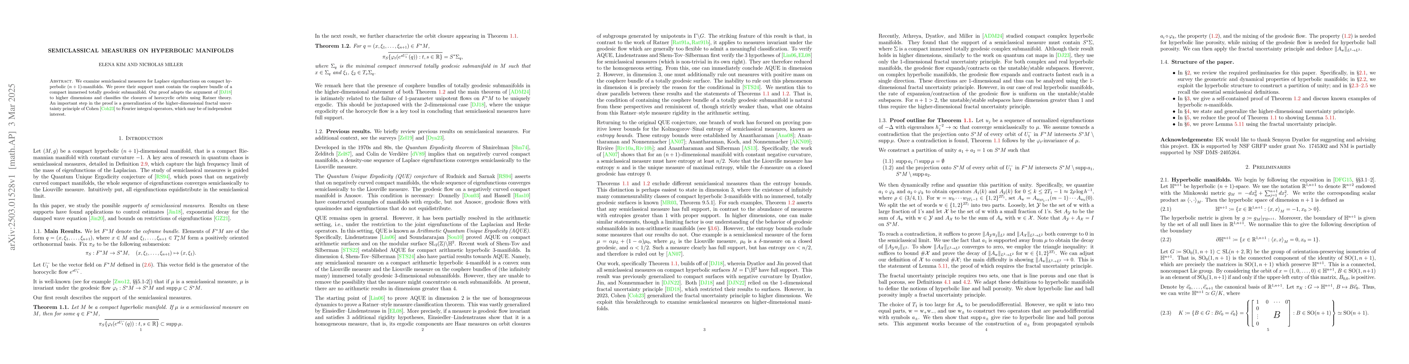 Thumbnail for Semiclassical Measures on Hyperbolic Manifolds