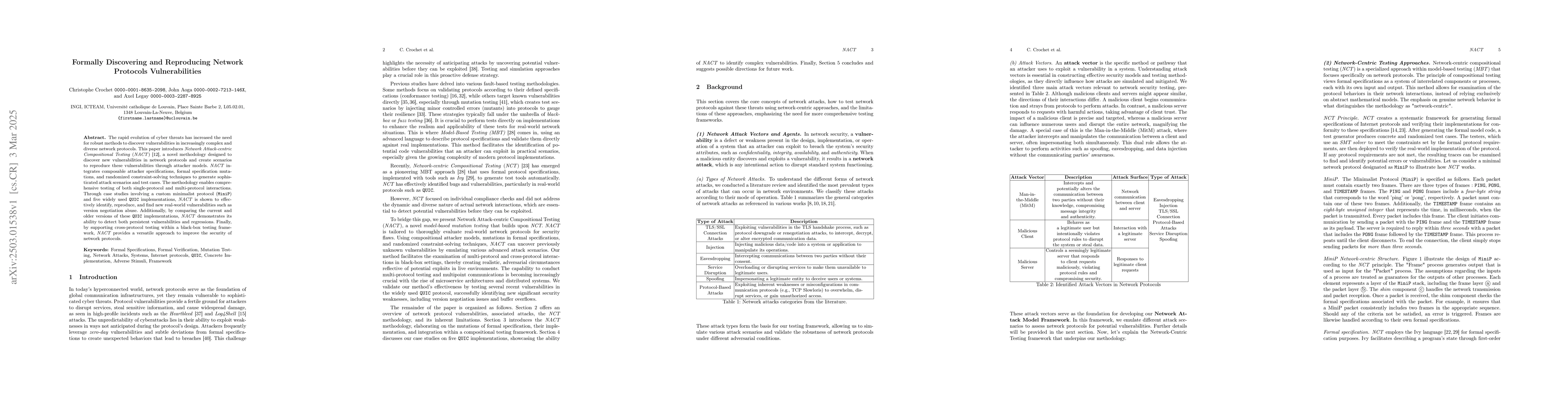 Thumbnail for Formally Discovering and Reproducing Network Protocols Vulnerabilities