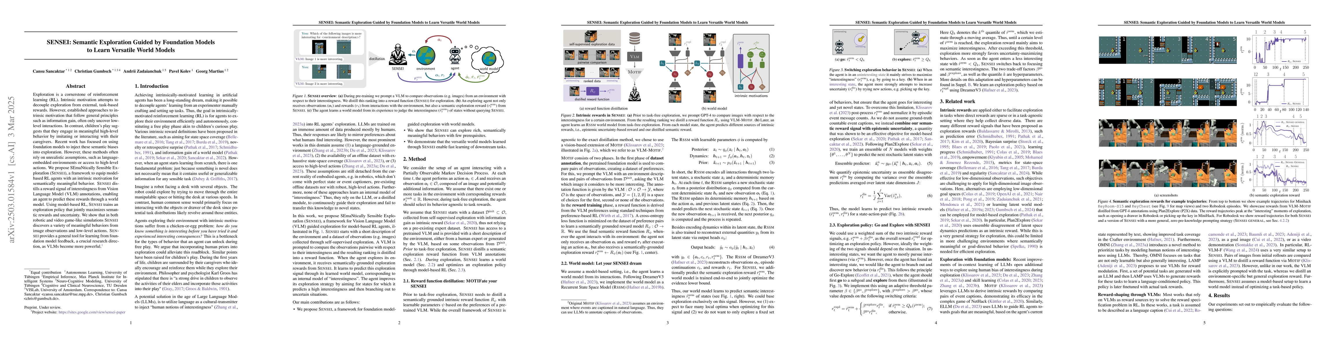 Thumbnail for SENSEI: Semantic Exploration Guided by Foundation Models to Learn
  Versatile World Models