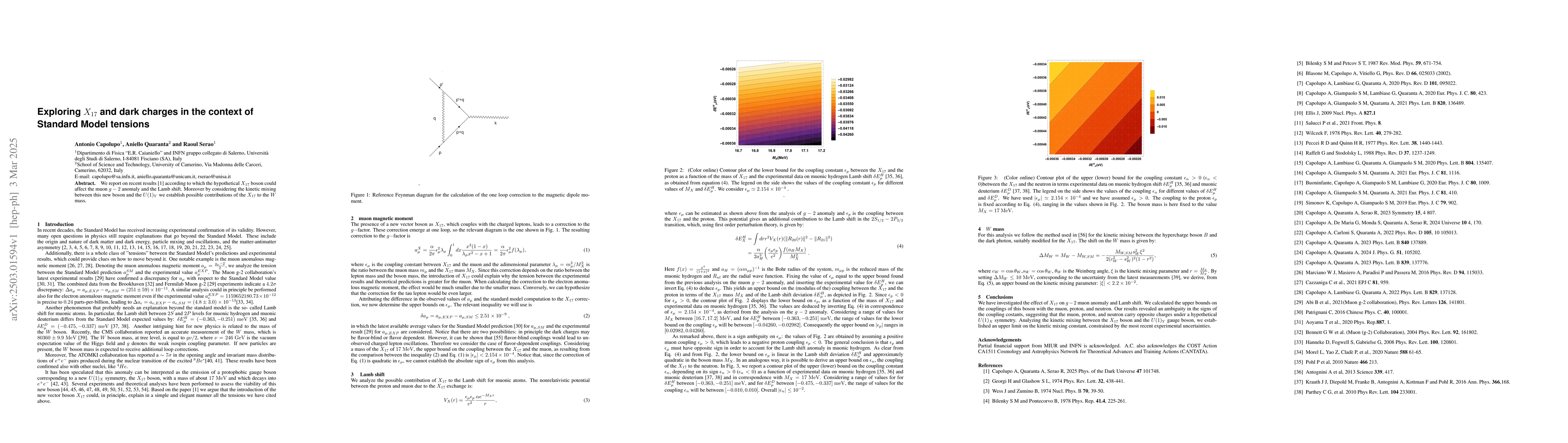 Thumbnail for Exploring X17 and dark charges in the context of Standard Model tensions