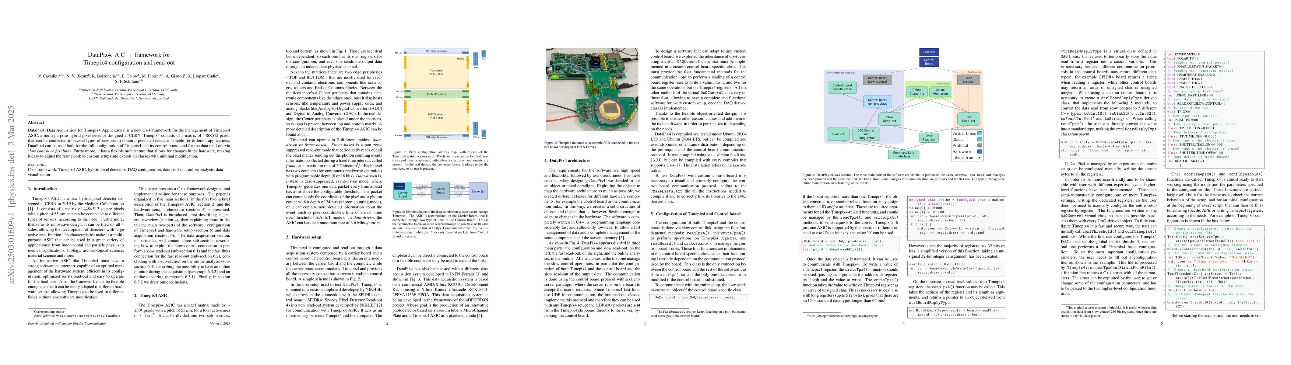 Thumbnail for DataPix4: A C++ framework for Timepix4 configuration and read-out