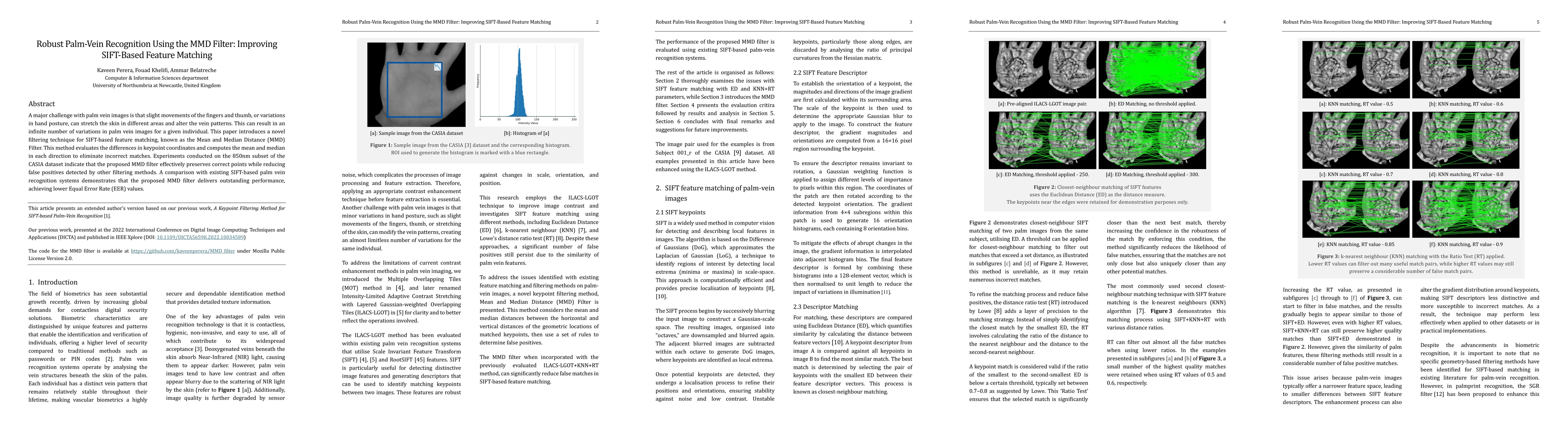 Thumbnail for Robust Palm-Vein Recognition Using the MMD Filter: Improving SIFT-Based
  Feature Matching