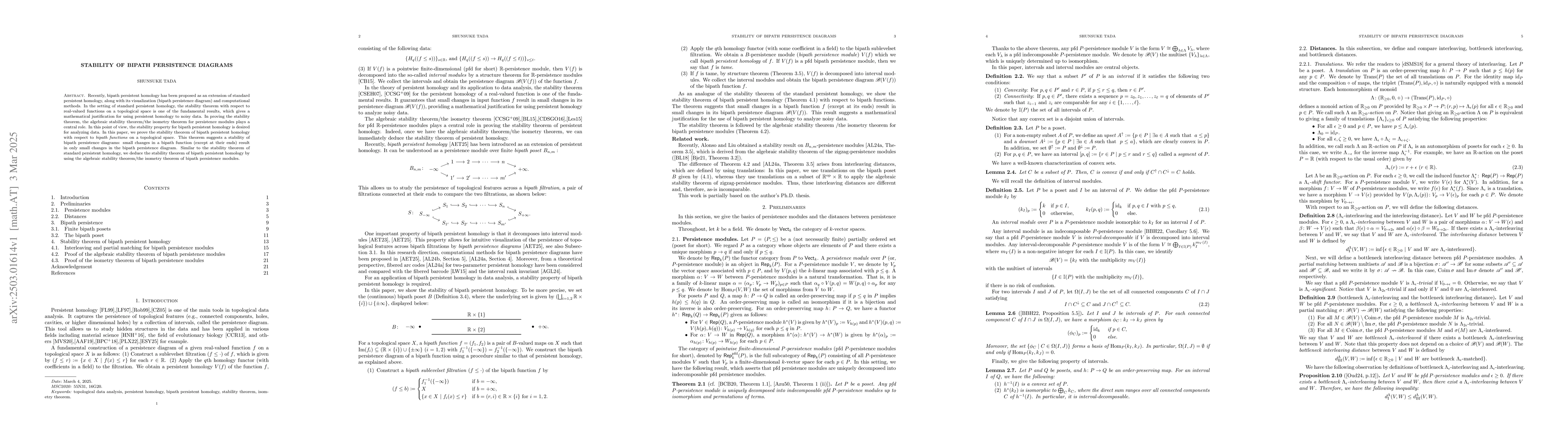 Thumbnail for Stability of Bipath Persistence Diagrams