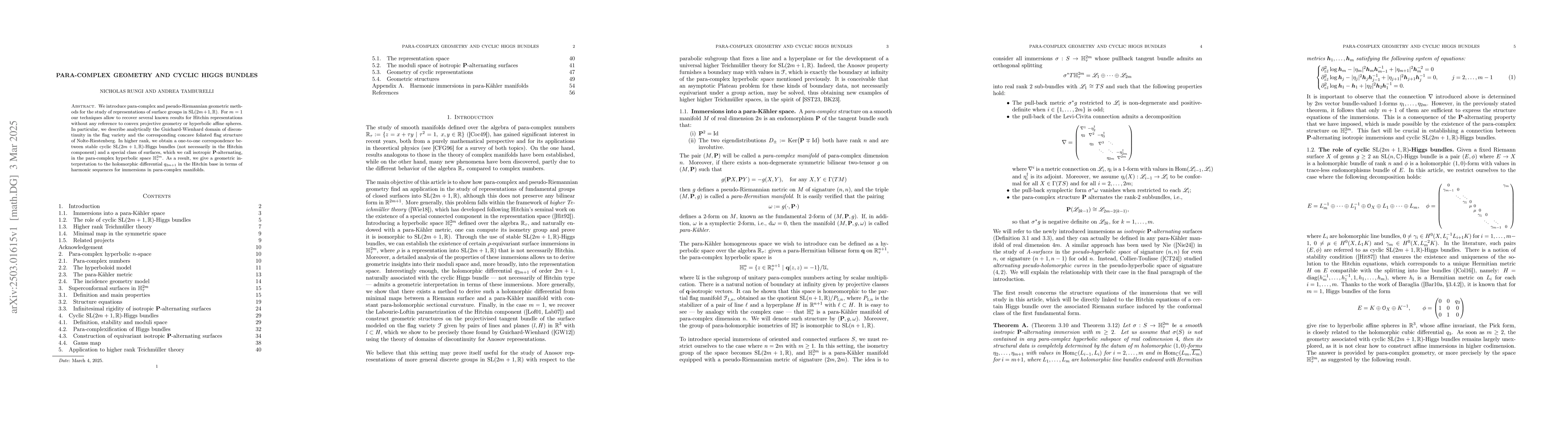Thumbnail for Para-complex geometry and cyclic Higgs bundles