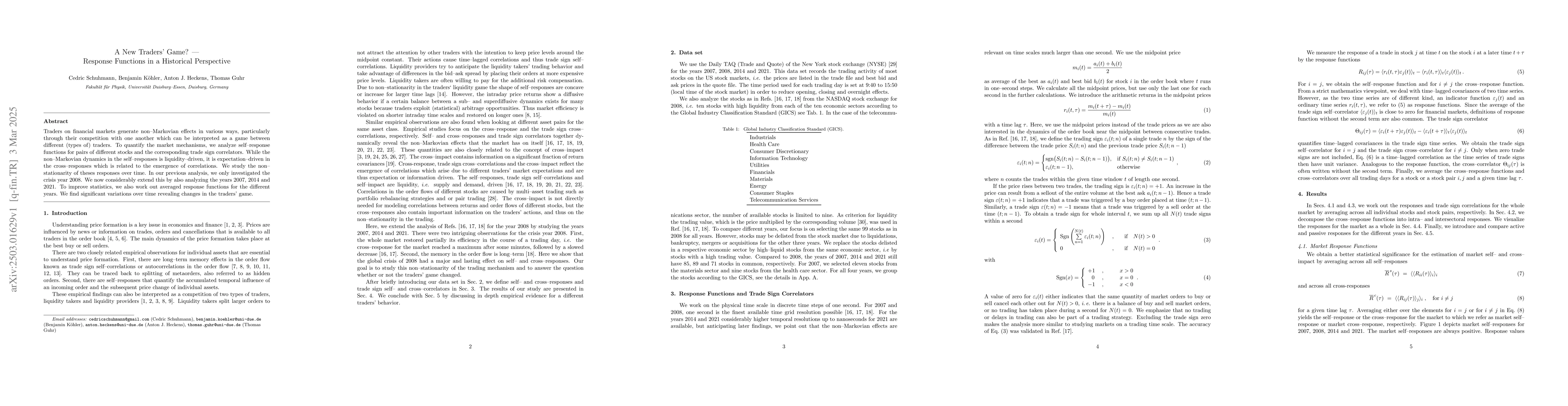 Thumbnail for A New Traders' Game? -- Response Functions in a Historical Perspective