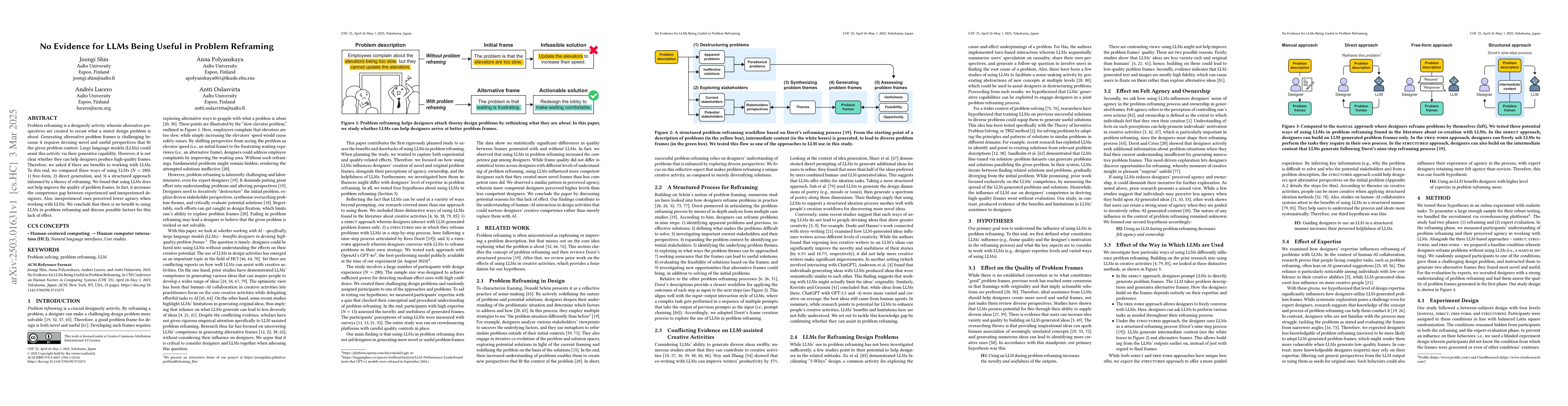 Thumbnail for No Evidence for LLMs Being Useful in Problem Reframing