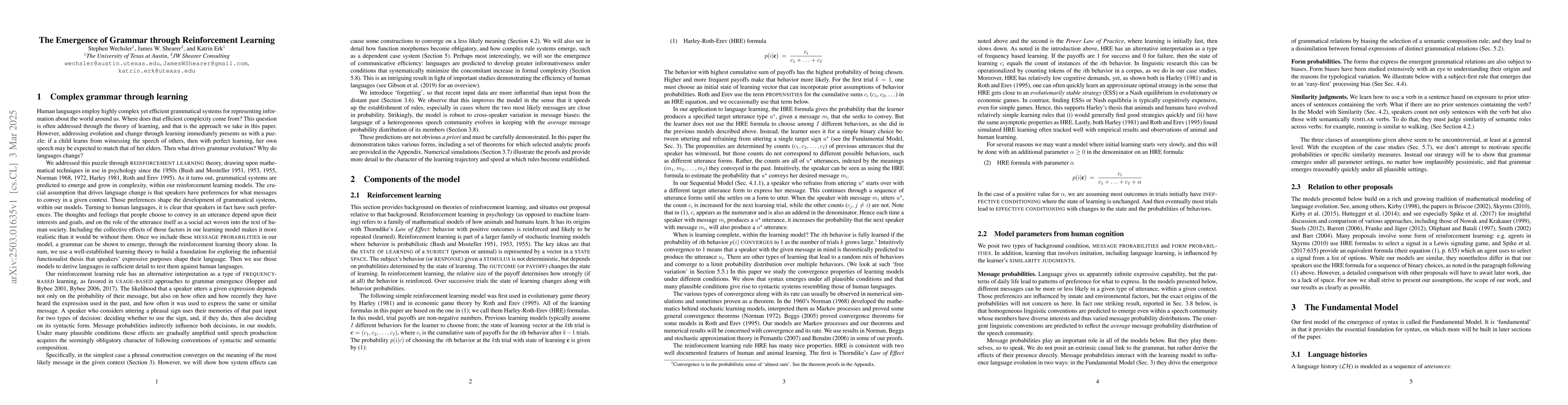 Thumbnail for The Emergence of Grammar through Reinforcement Learning