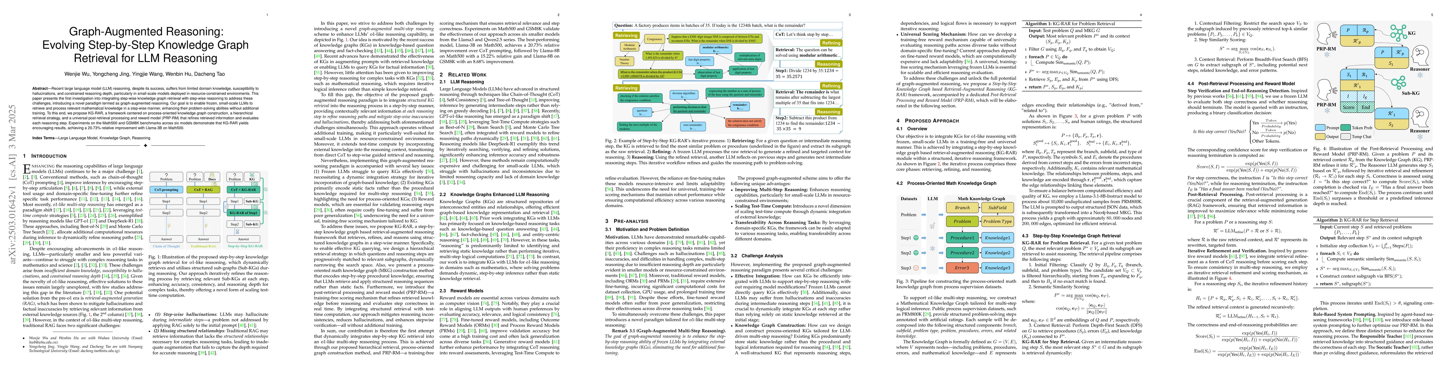 Thumbnail for Graph-Augmented Reasoning: Evolving Step-by-Step Knowledge Graph
  Retrieval for LLM Reasoning