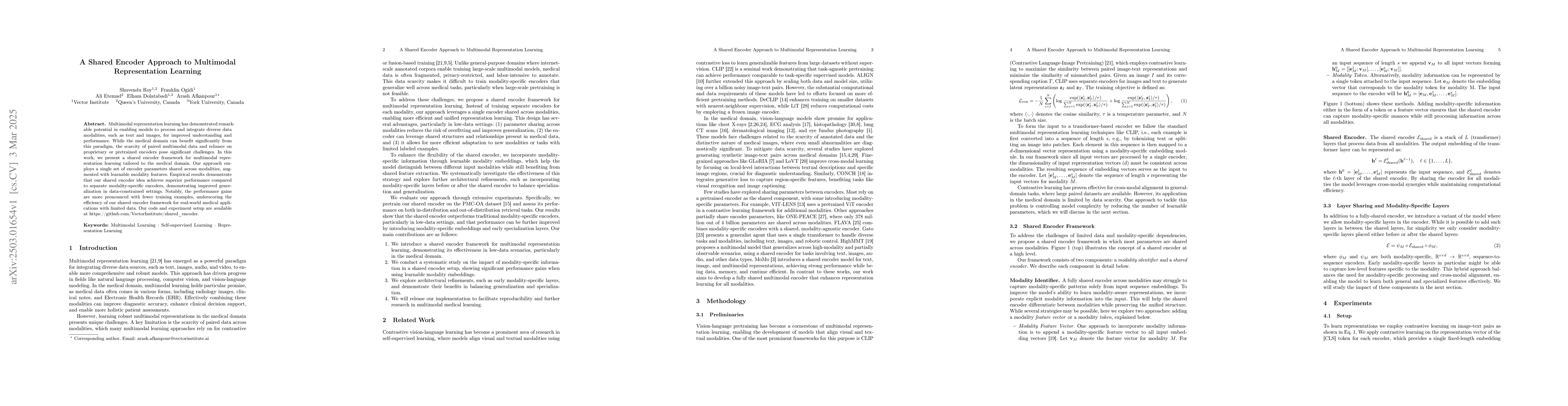 Thumbnail for A Shared Encoder Approach to Multimodal Representation Learning