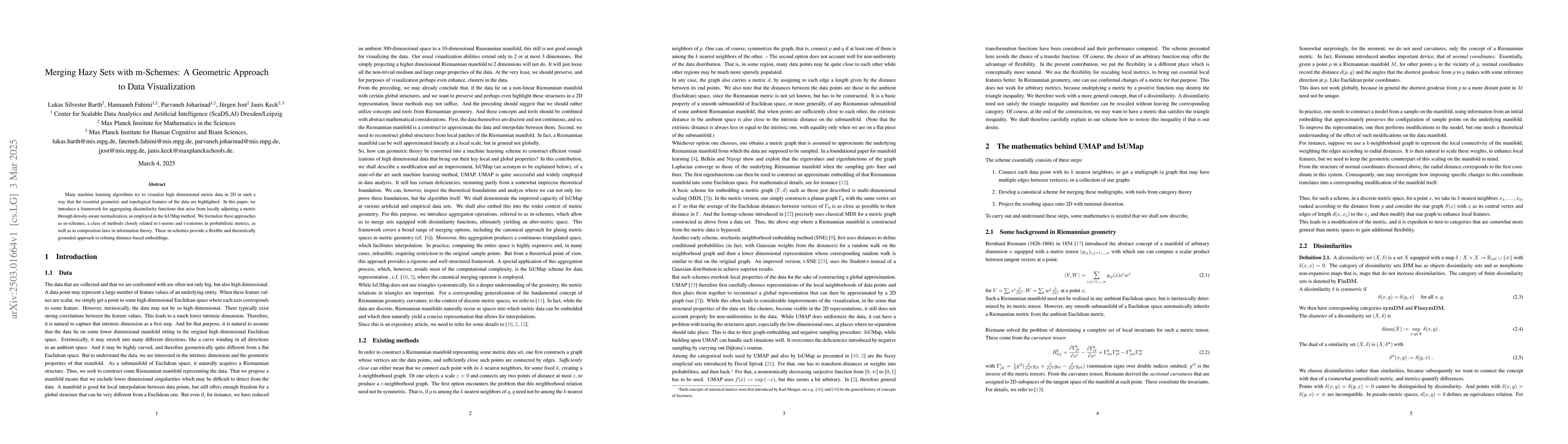Thumbnail for Merging Hazy Sets with m-Schemes: A Geometric Approach to Data
  Visualization
