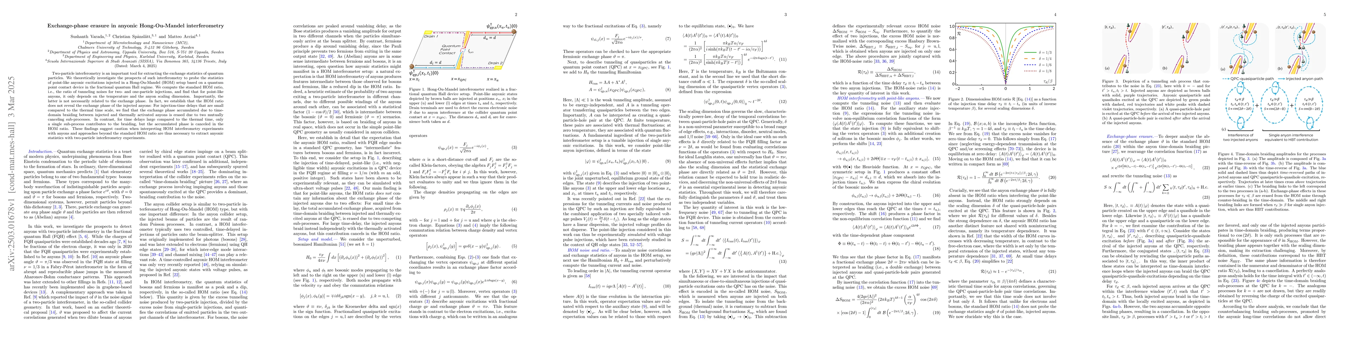 Thumbnail for Exchange-phase erasure in anyonic Hong-Ou-Mandel interferometry
