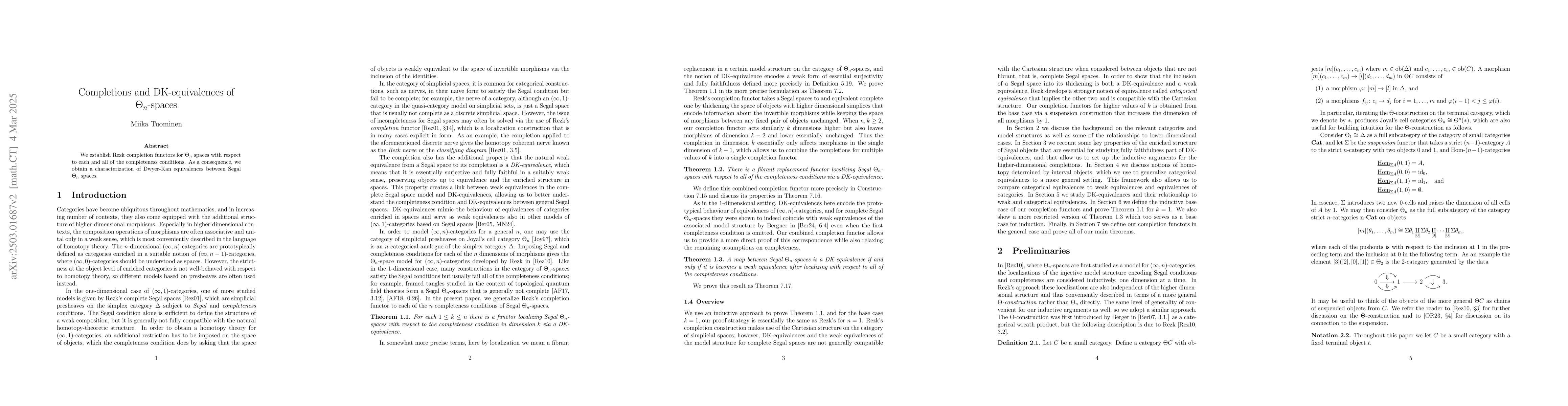 Thumbnail for Completions and DK-equivalences of ${Θ_n}$-spaces