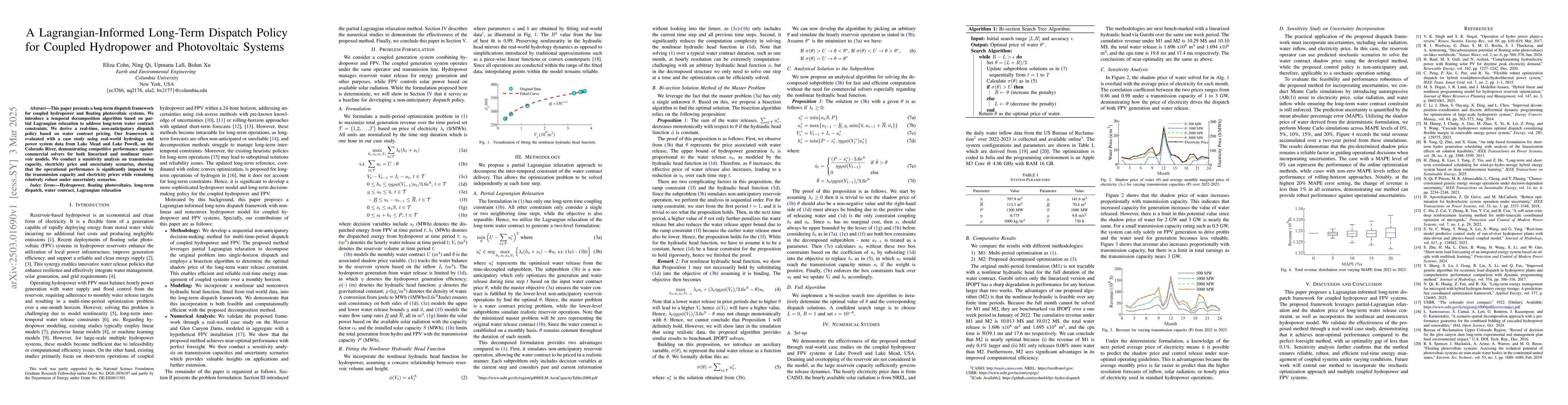 Thumbnail for A Lagrangian-Informed Long-Term Dispatch Policy for Coupled Hydropower
  and Photovoltaic Systems