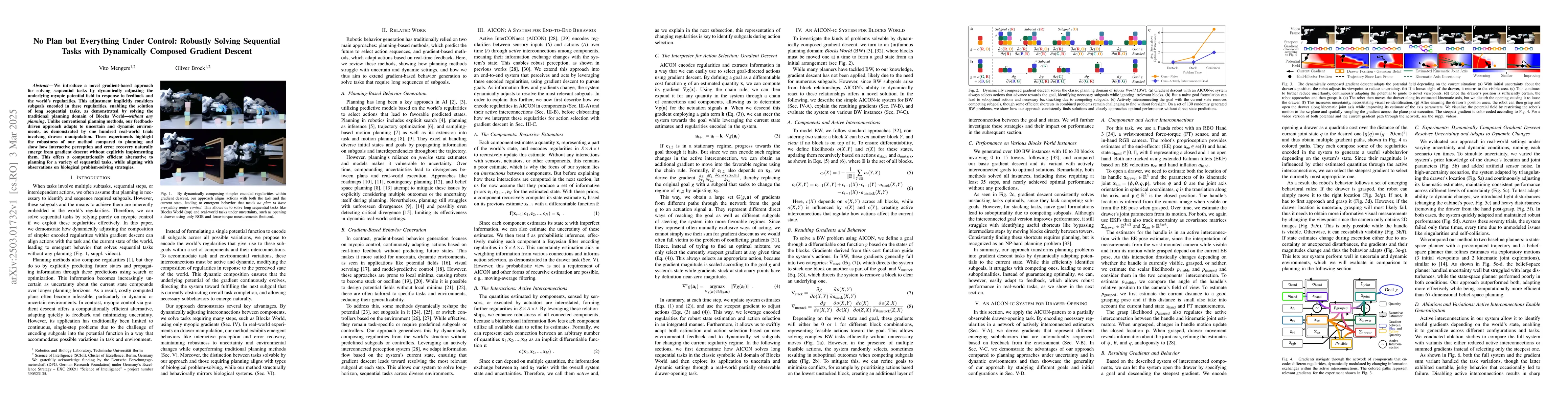 Thumbnail for No Plan but Everything Under Control: Robustly Solving Sequential Tasks
  with Dynamically Composed Gradient Descent