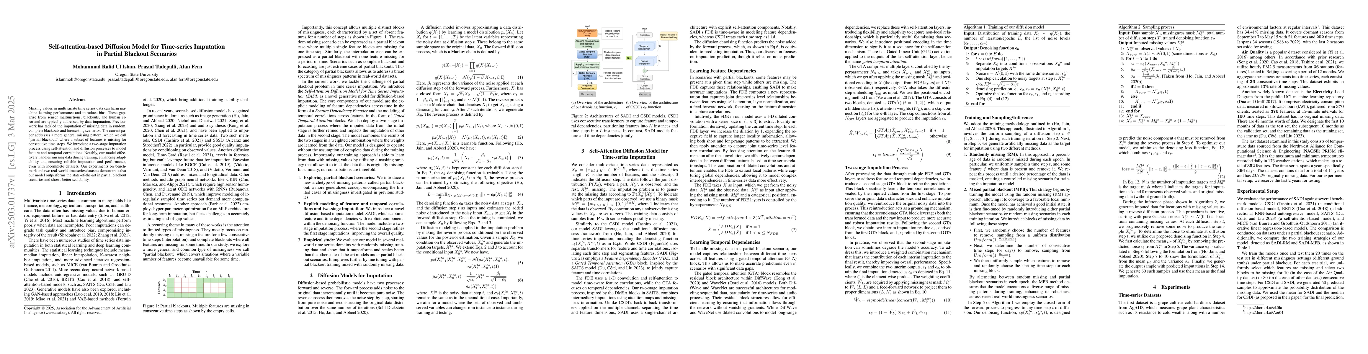 Thumbnail for Self-attention-based Diffusion Model for Time-series Imputation in
  Partial Blackout Scenarios