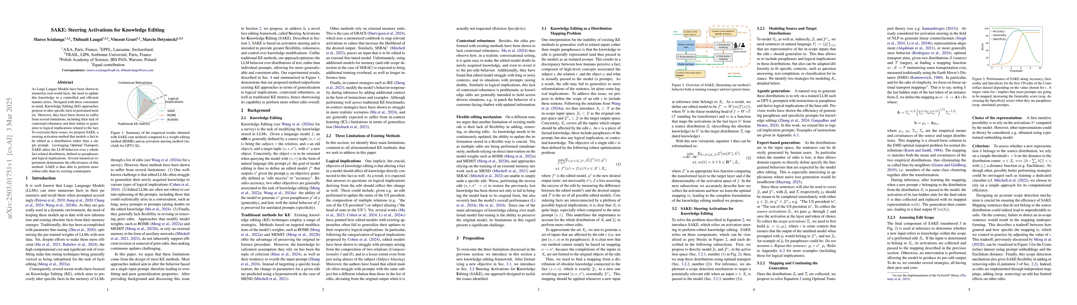 Thumbnail for SAKE: Steering Activations for Knowledge Editing