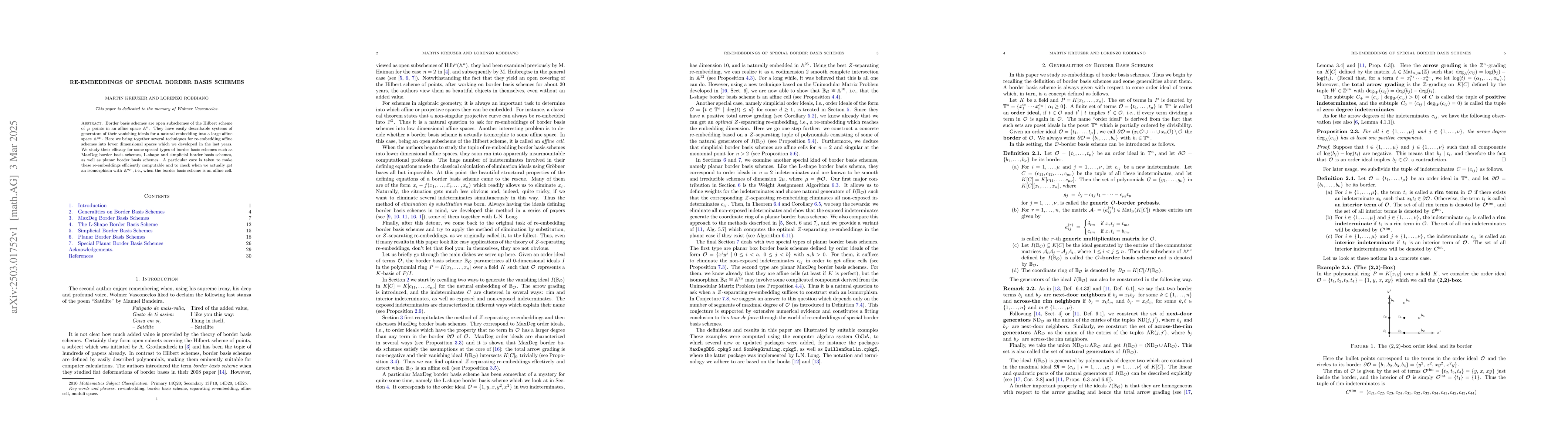 Thumbnail for Re-Embeddings of Special Border Basis Schemes