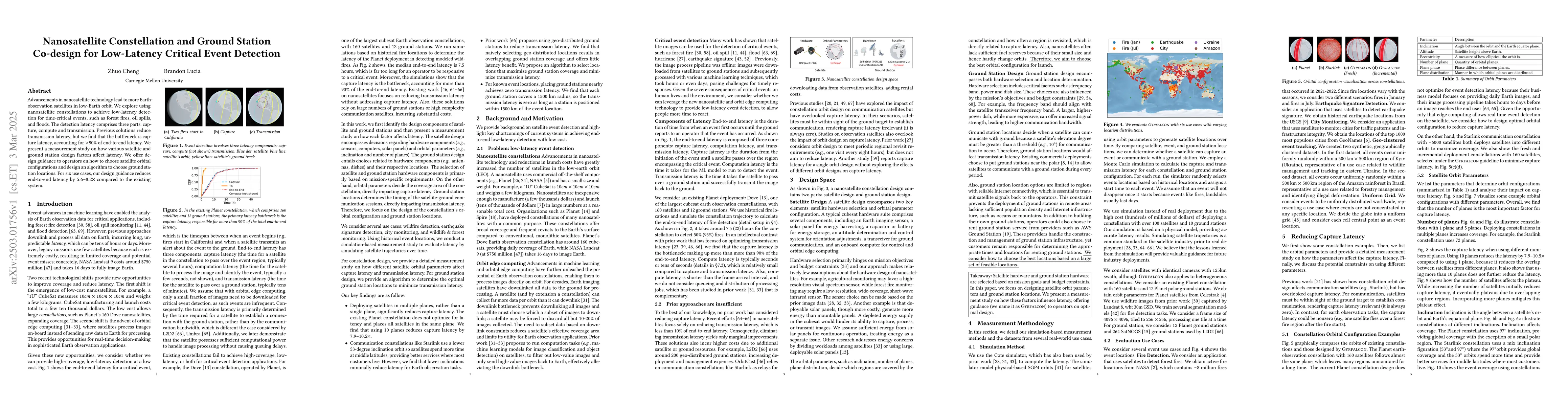 Thumbnail for Nanosatellite Constellation and Ground Station Co-design for Low-Latency
  Critical Event Detection