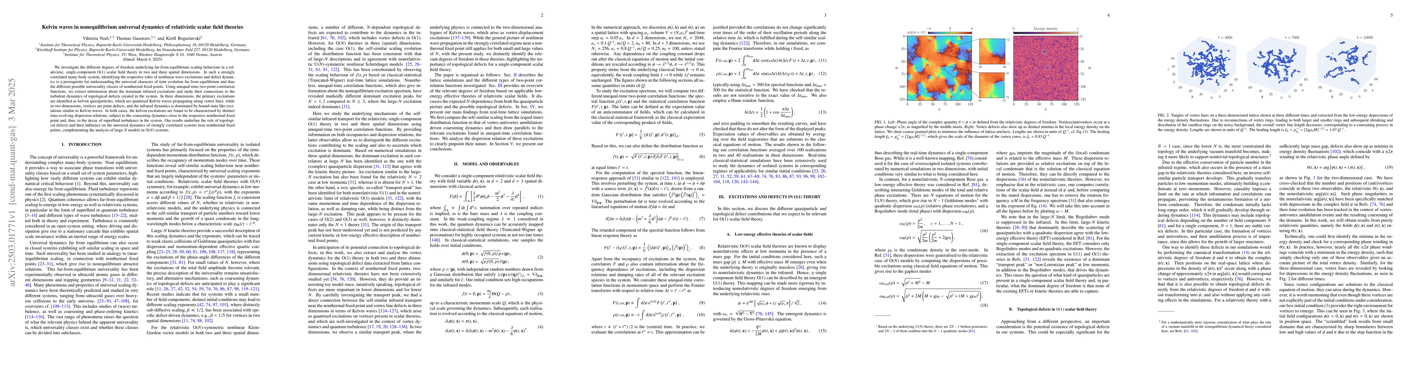 Thumbnail for Kelvin waves in nonequilibrium universal dynamics of relativistic scalar
  field theories